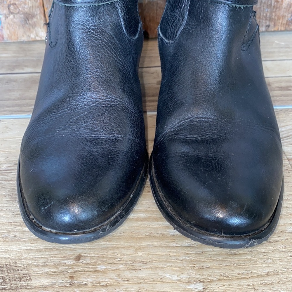 Arturo Chiang Benni Black Leather Boots - Picture 3 of 13